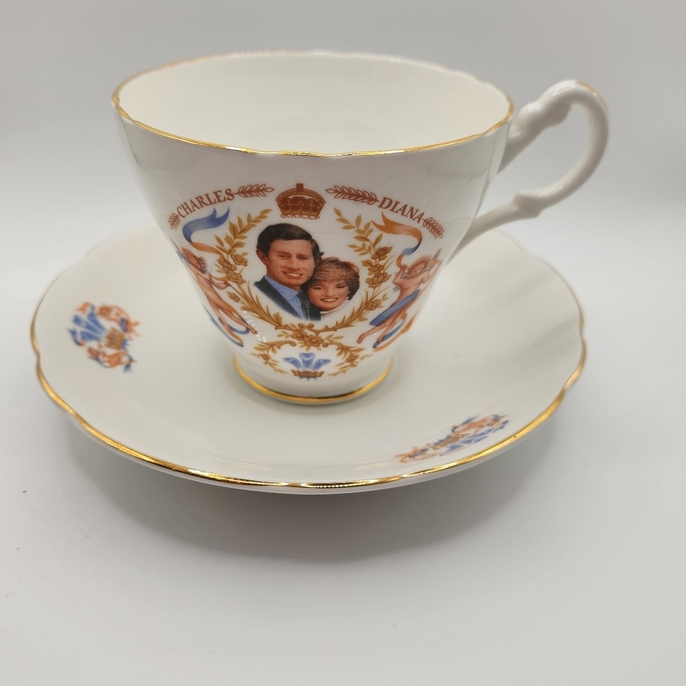 Prince Charles Lady Diana 1983 World University Games cup teacup & Saucer Rare